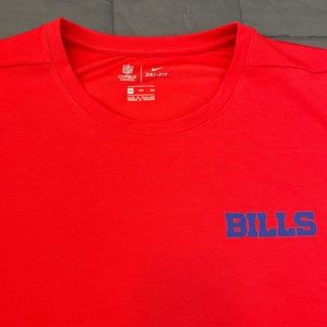 Mens NFL Apparel Nike Dri Fit Tshirt. Size 3XL. Buffalo Bills. NWT. Polyester.